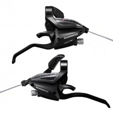 ROČICA PRESTAVNO ZAVORNA SHIMANO, ST-EF500, za 2prsta,  V-BRAKE, ČRNA